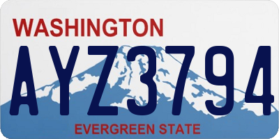 WA license plate AYZ3794