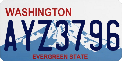 WA license plate AYZ3796