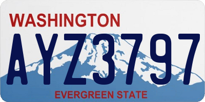 WA license plate AYZ3797