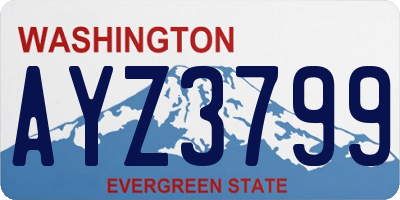 WA license plate AYZ3799