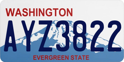 WA license plate AYZ3822