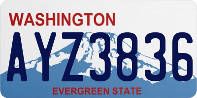 WA license plate AYZ3836