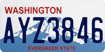 WA license plate AYZ3846