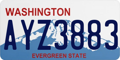 WA license plate AYZ3883