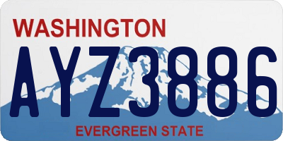 WA license plate AYZ3886