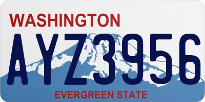 WA license plate AYZ3956