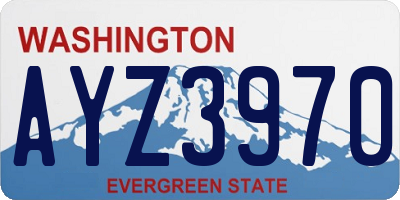 WA license plate AYZ3970