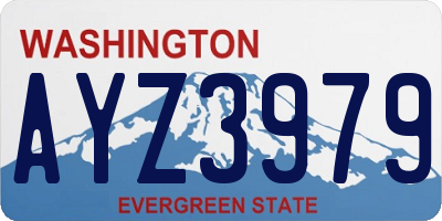 WA license plate AYZ3979