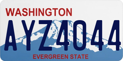 WA license plate AYZ4044