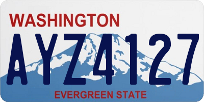 WA license plate AYZ4127