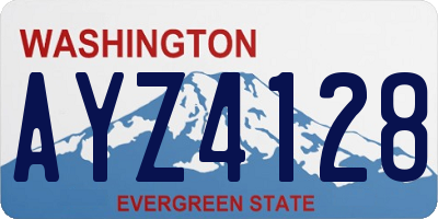 WA license plate AYZ4128