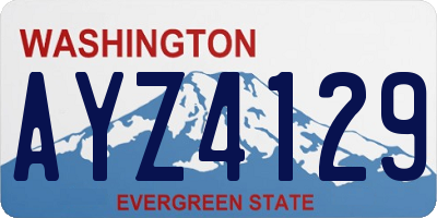 WA license plate AYZ4129