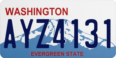 WA license plate AYZ4131