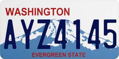 WA license plate AYZ4145