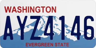 WA license plate AYZ4146