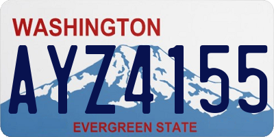 WA license plate AYZ4155