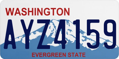 WA license plate AYZ4159