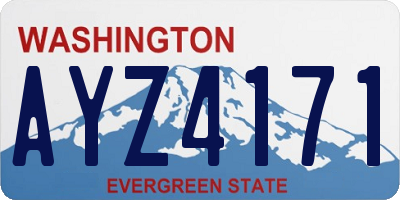 WA license plate AYZ4171