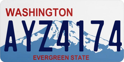 WA license plate AYZ4174