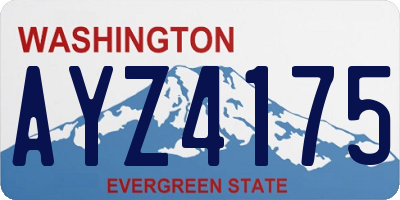 WA license plate AYZ4175