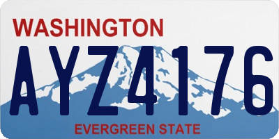 WA license plate AYZ4176