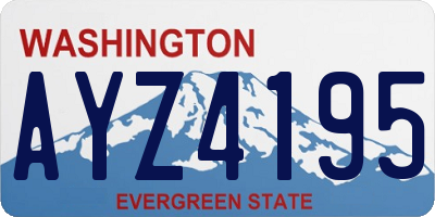 WA license plate AYZ4195