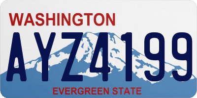 WA license plate AYZ4199