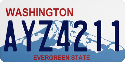 WA license plate AYZ4211