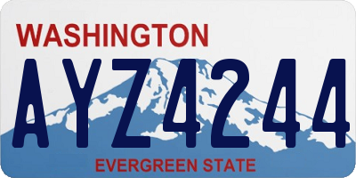 WA license plate AYZ4244