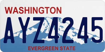 WA license plate AYZ4245