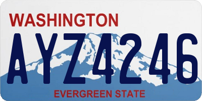 WA license plate AYZ4246