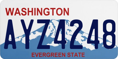 WA license plate AYZ4248