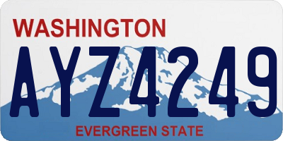 WA license plate AYZ4249