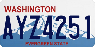 WA license plate AYZ4251