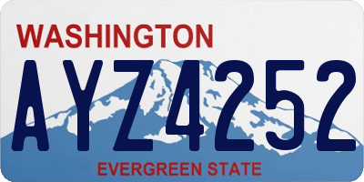 WA license plate AYZ4252