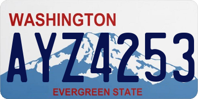 WA license plate AYZ4253