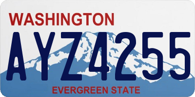 WA license plate AYZ4255