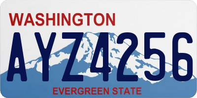 WA license plate AYZ4256