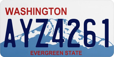 WA license plate AYZ4261