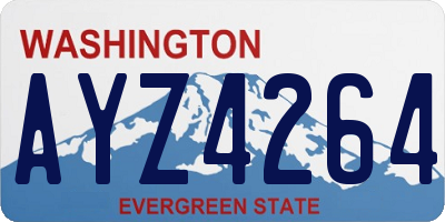 WA license plate AYZ4264