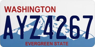 WA license plate AYZ4267