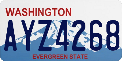 WA license plate AYZ4268