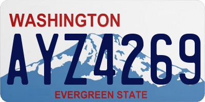 WA license plate AYZ4269