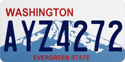 WA license plate AYZ4272