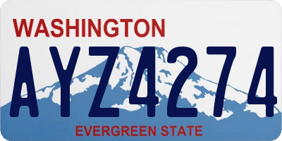 WA license plate AYZ4274