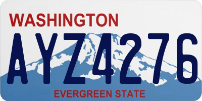 WA license plate AYZ4276