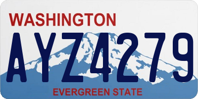 WA license plate AYZ4279