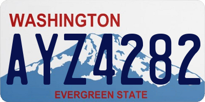 WA license plate AYZ4282