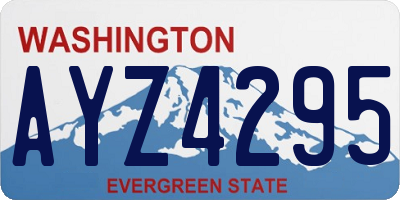 WA license plate AYZ4295