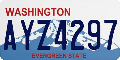 WA license plate AYZ4297